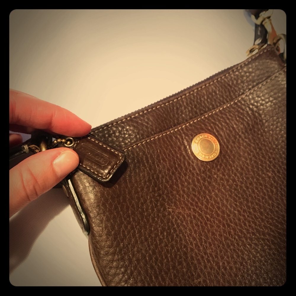 Dark brown coach crossbody